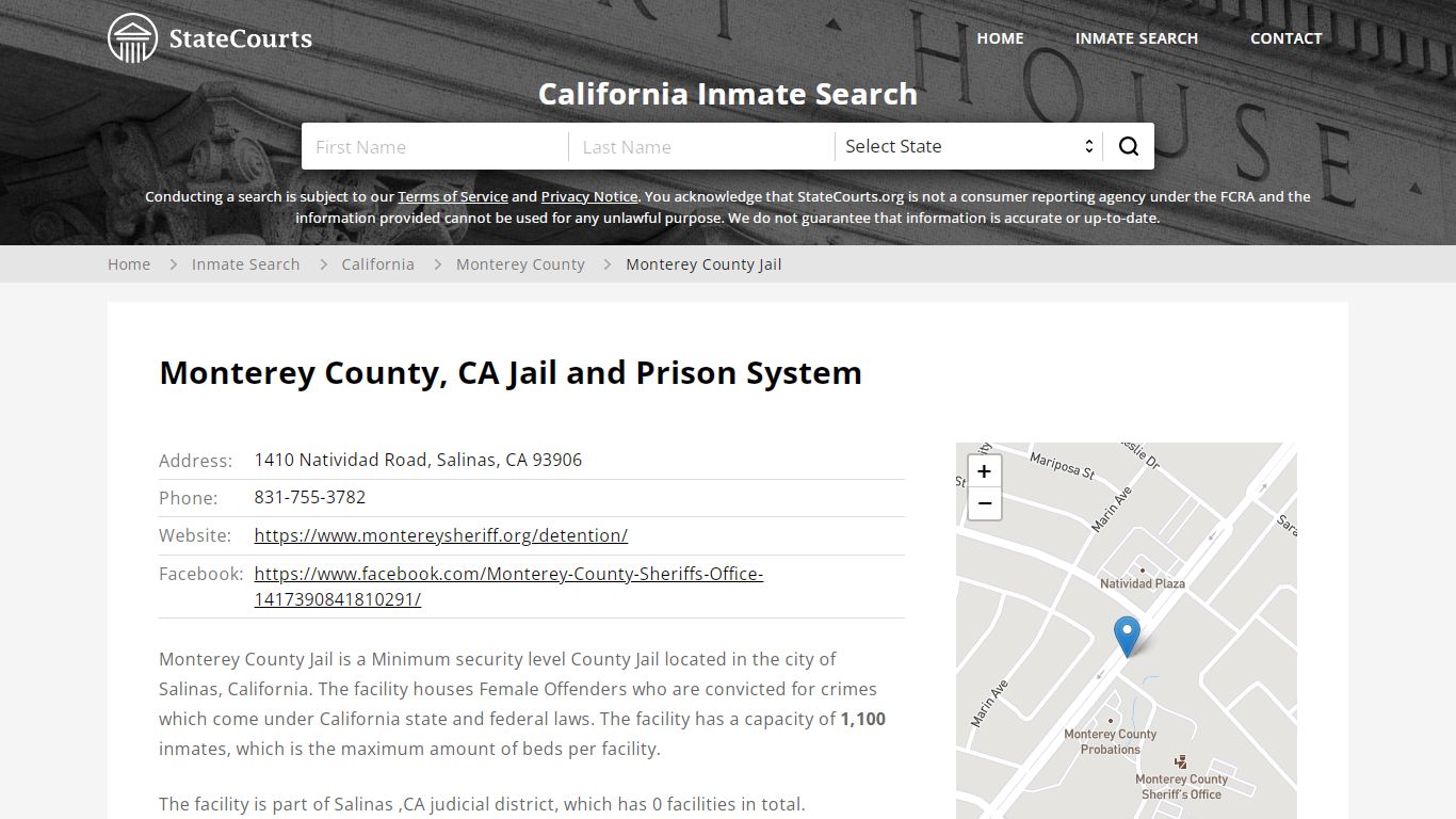 Monterey County Jail Inmate Records Search, California ...